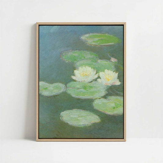 Framed Canvas - Framed canvas in oak color frame