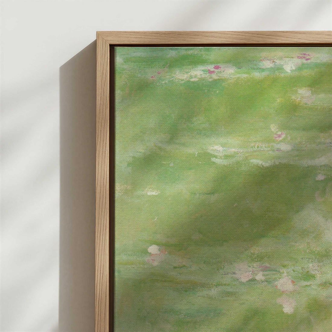 Framed Canvas - Close-up detail and texture of the framed canvas