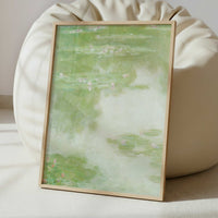 Water-lilies Green (1907) by Claude Monet – Art Print - Interior inspiration