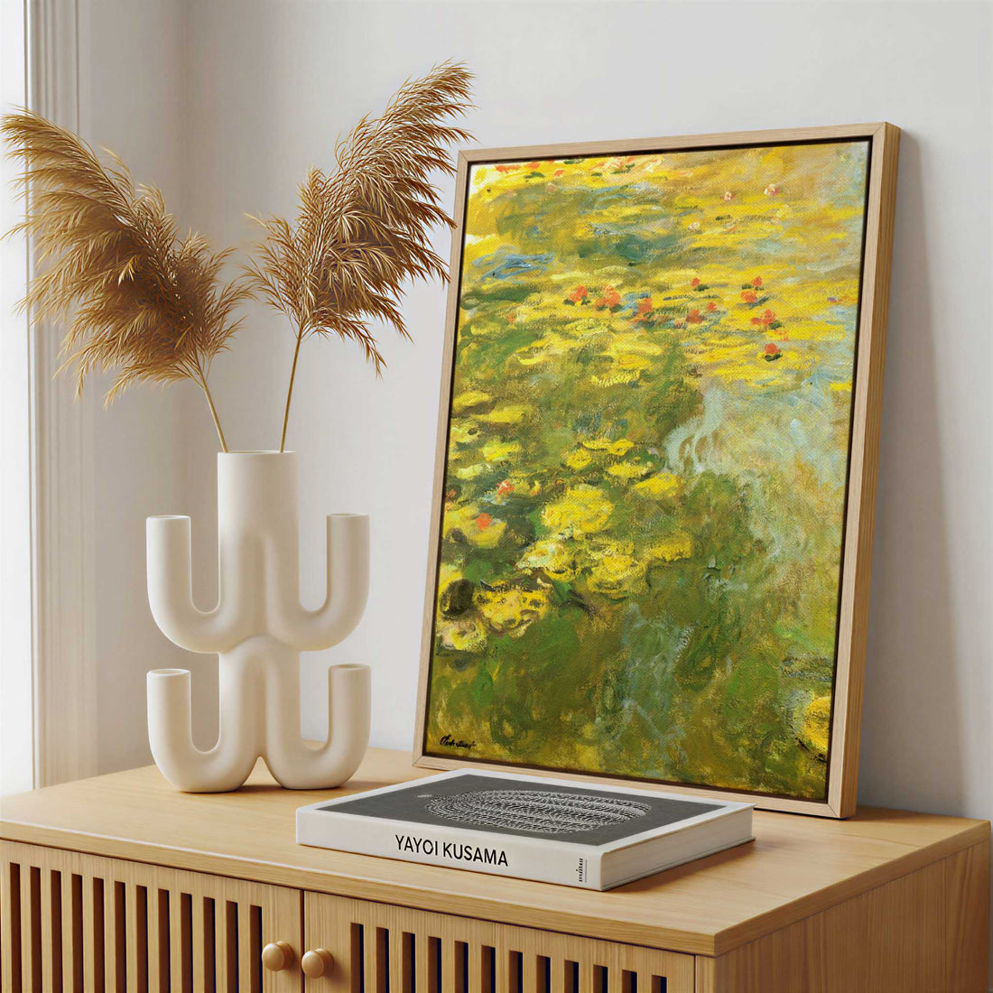 Framed Canvas - Framed canvas in a stylish interior setting