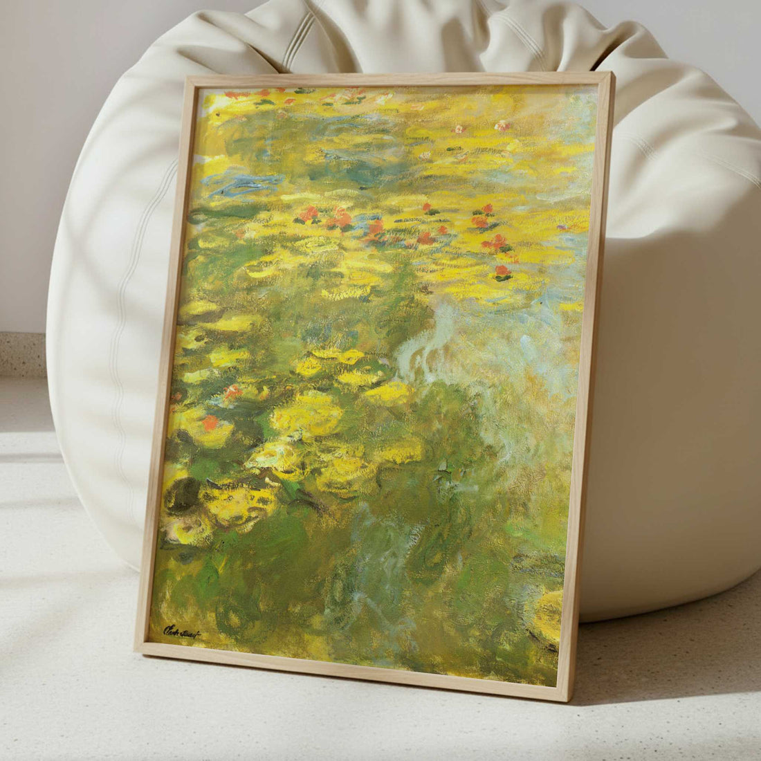 Water-lilies Green Yellow (c.1920) by Claude Monet – Art Print - Interior inspiration