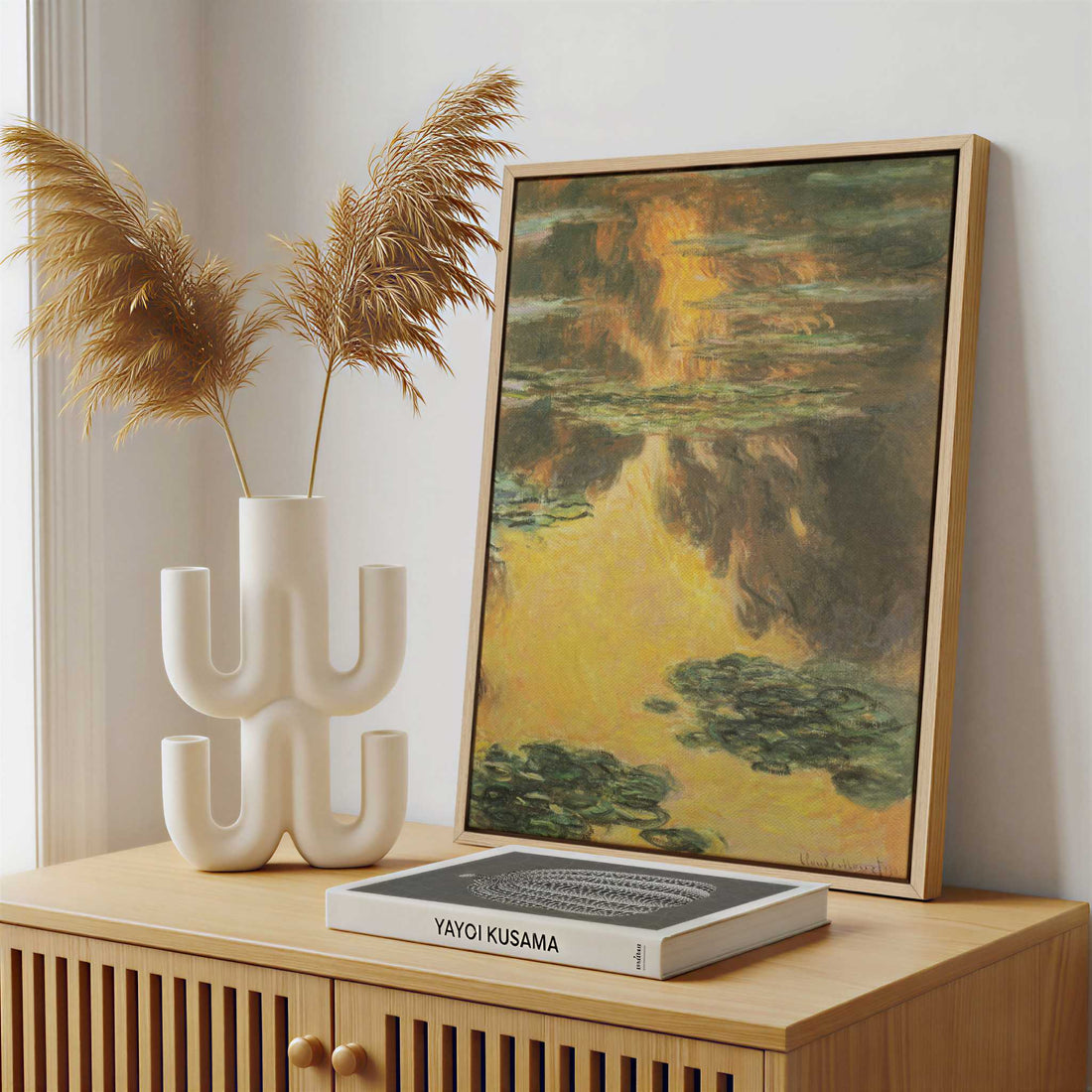 Framed Canvas - Framed canvas in a stylish interior setting