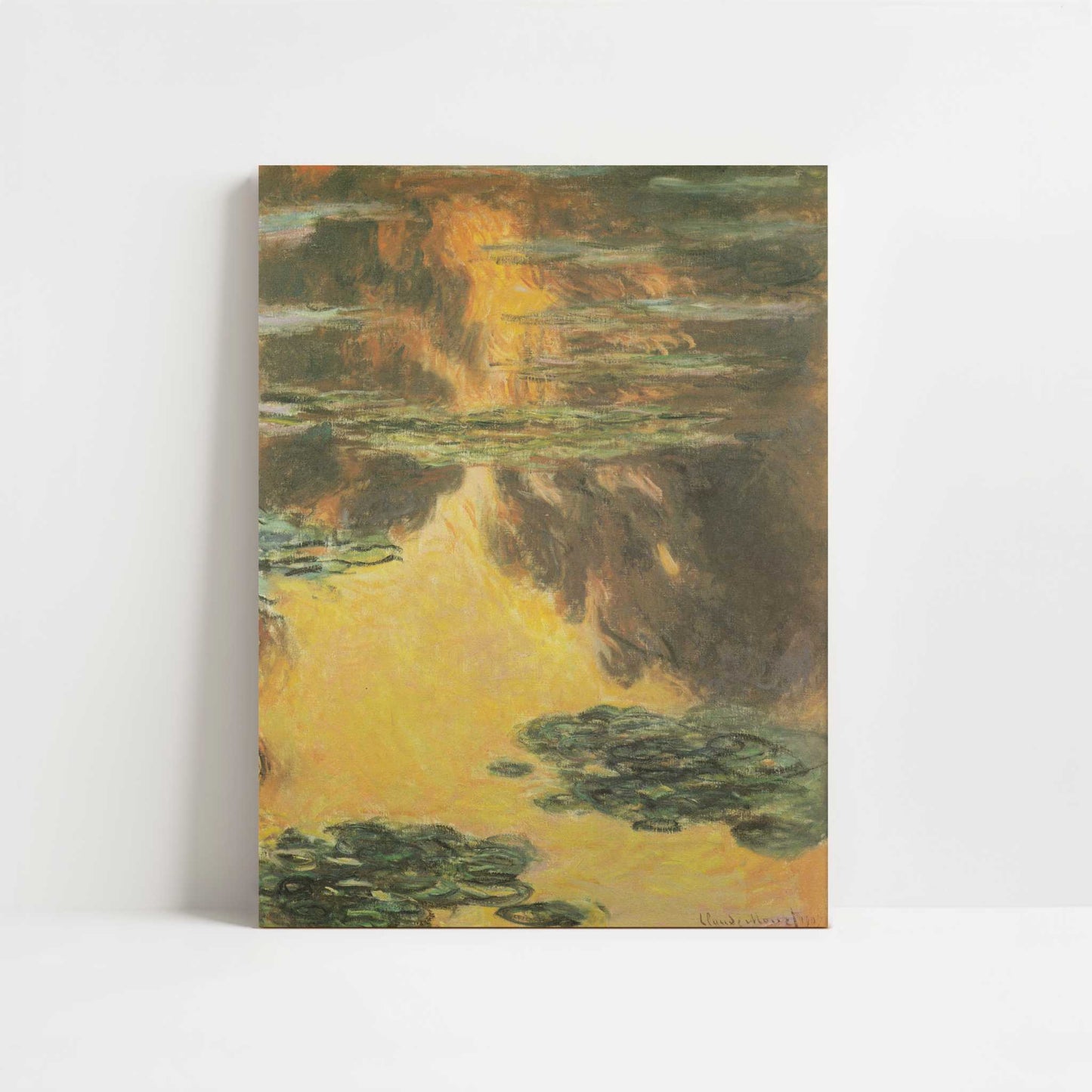 Water-lilies Orange (1907) by Claude Monet – Art Print - Unframed art print