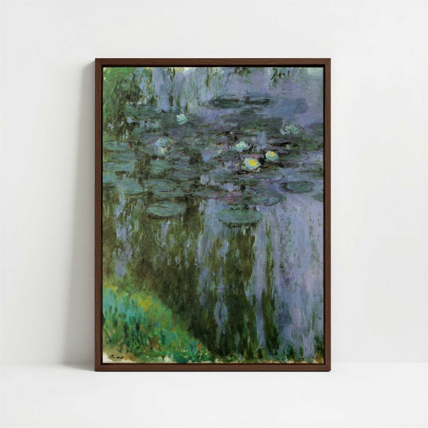 Framed Canvas - Framed canvas in dark wood color frame