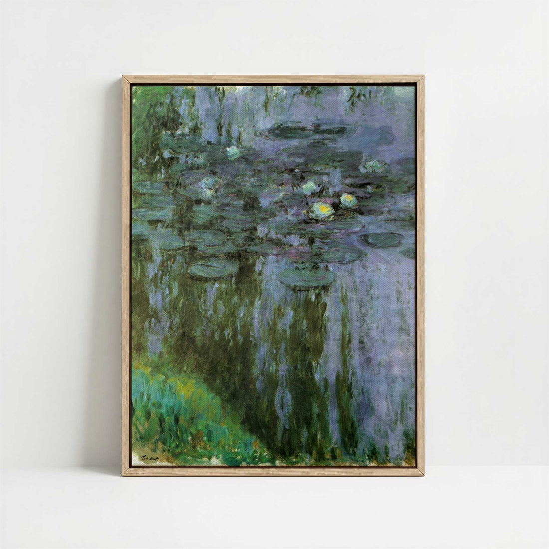 Framed Canvas - Framed canvas in oak color frame