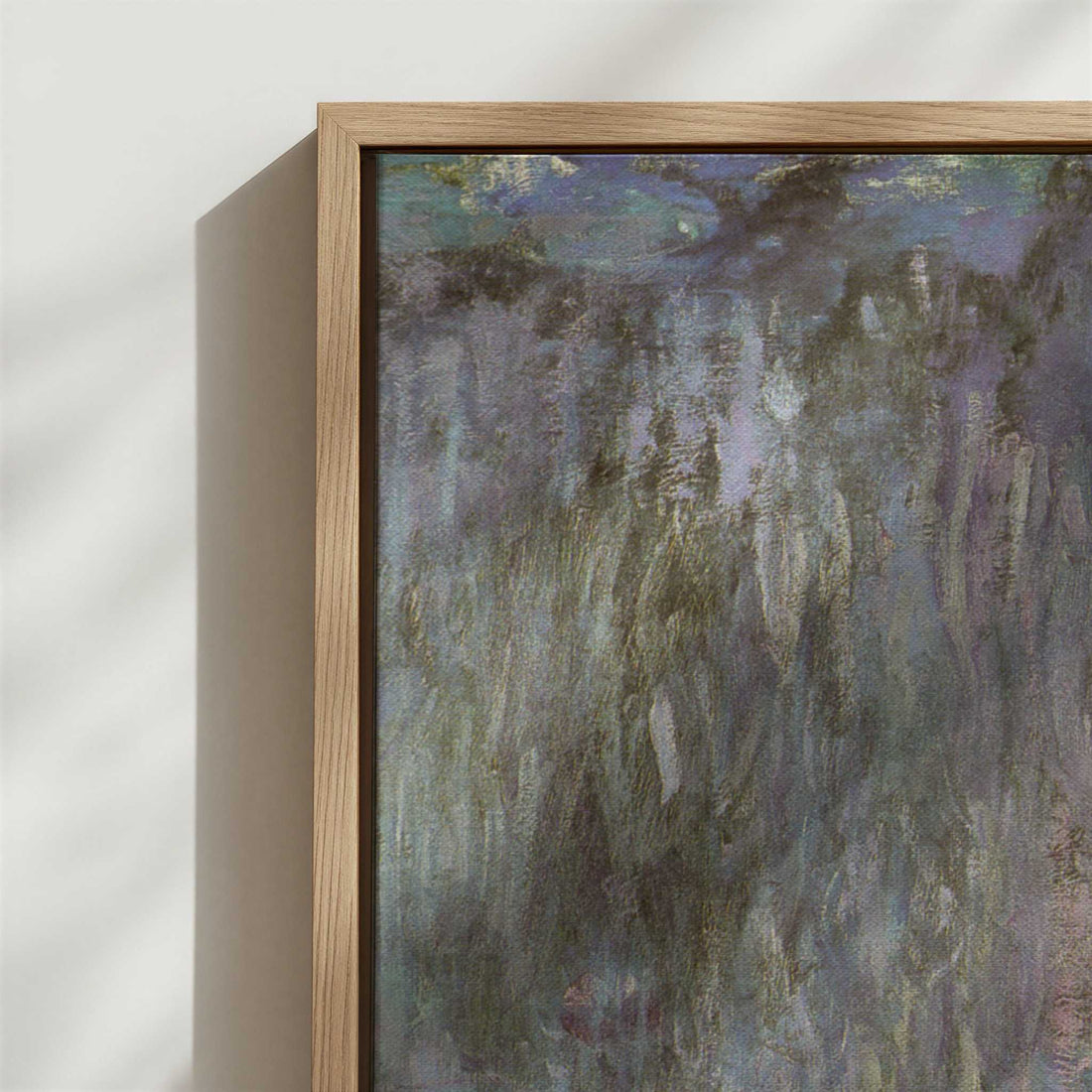 Framed Canvas - Close-up detail and texture of the framed canvas
