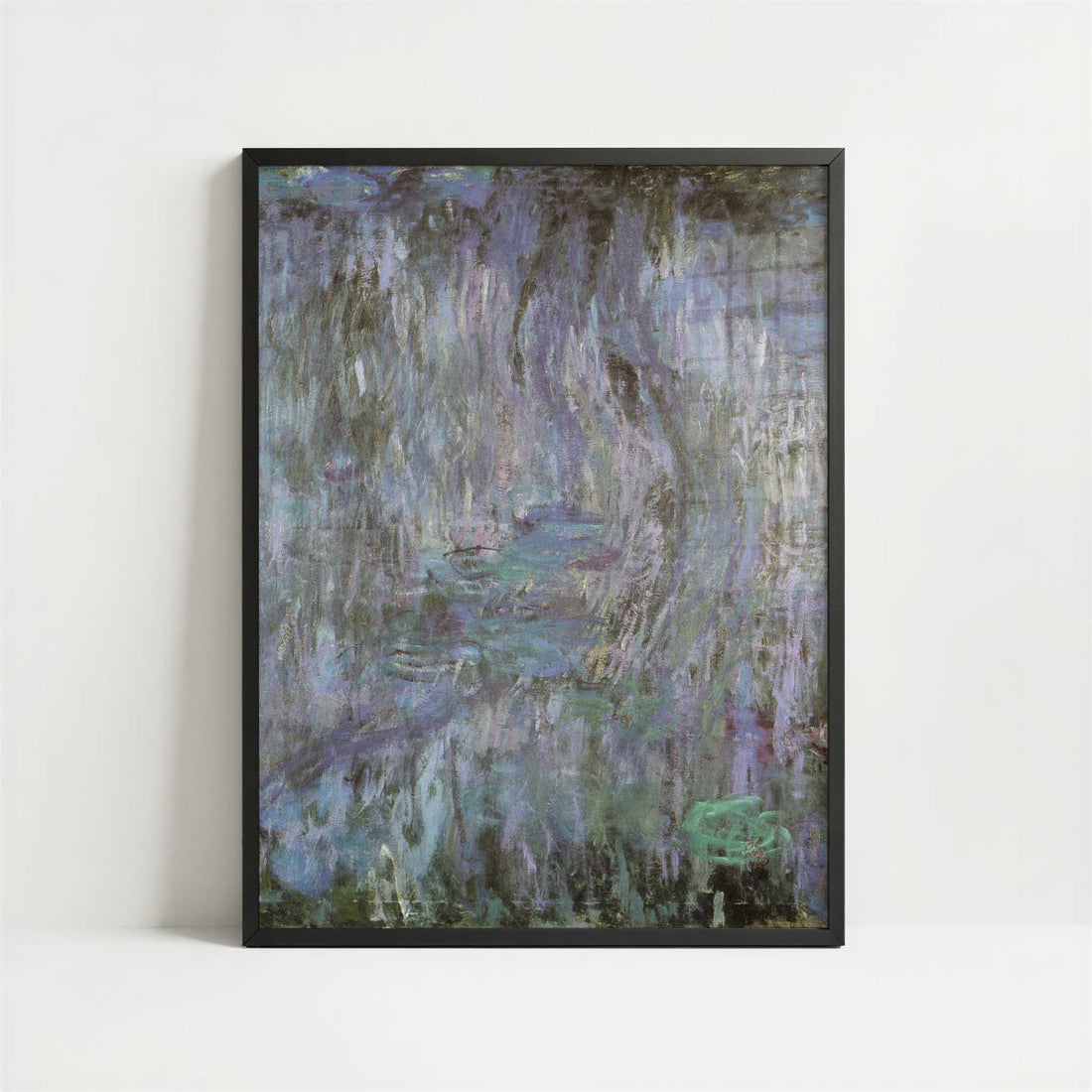 Water-lilies purple (c.1912) by Claude Monet – Art Print - Art print in black frame