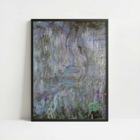 Water-lilies purple (c.1912) by Claude Monet – Art Print - Art print in black frame
