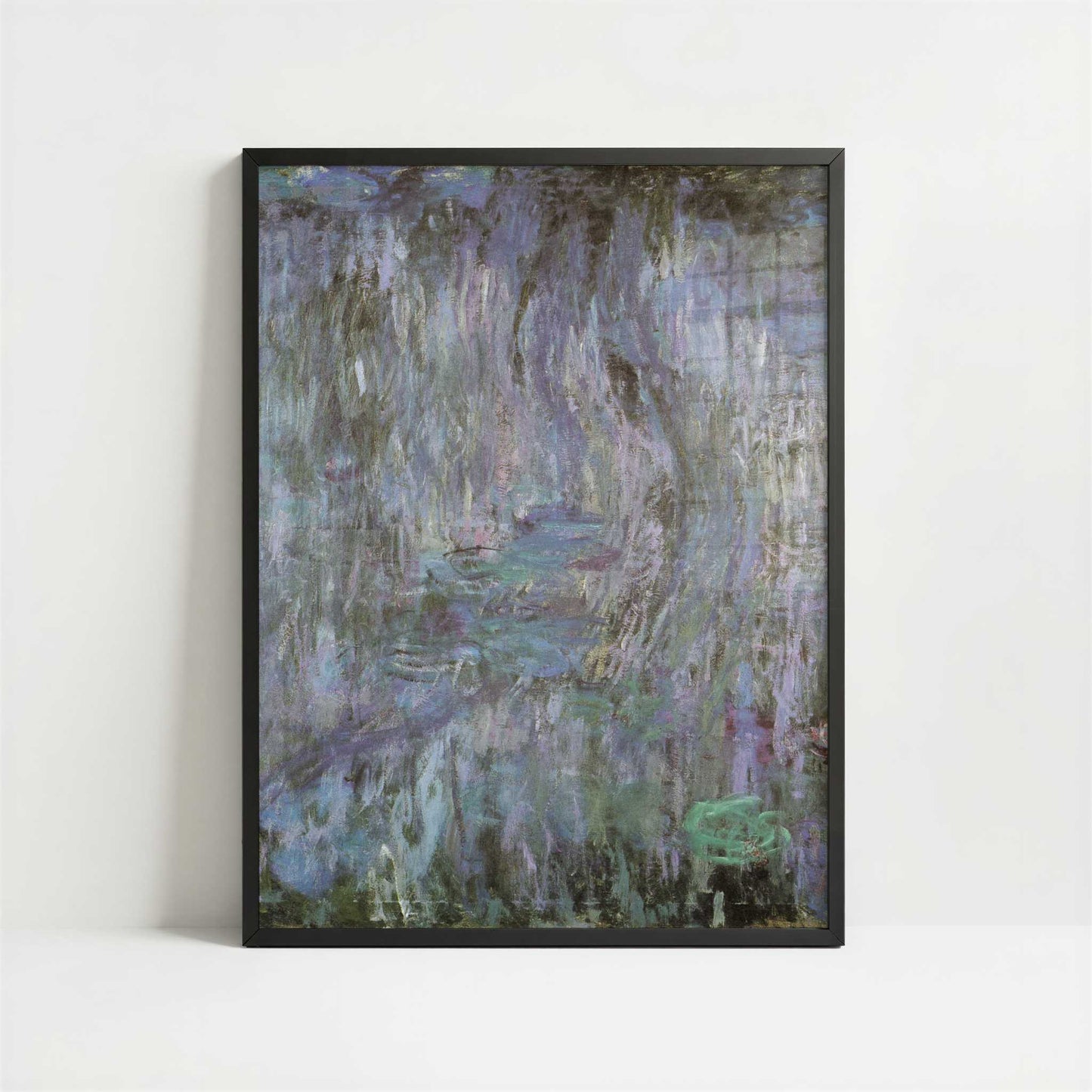 Water-lilies purple (c.1912) by Claude Monet – Art Print - Art print in black frame