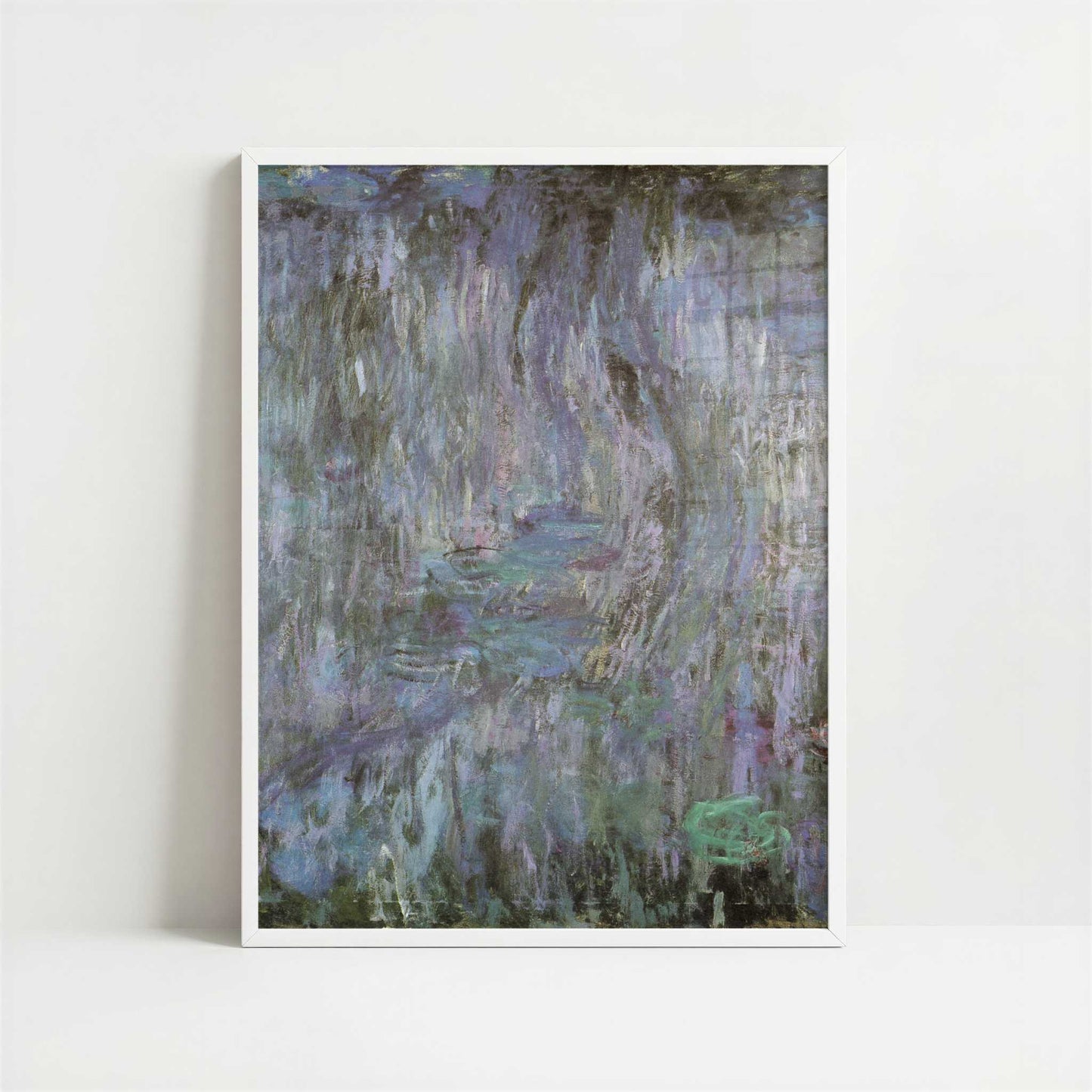 Water-lilies purple (c.1912) by Claude Monet – Art Print - Art print in white frame