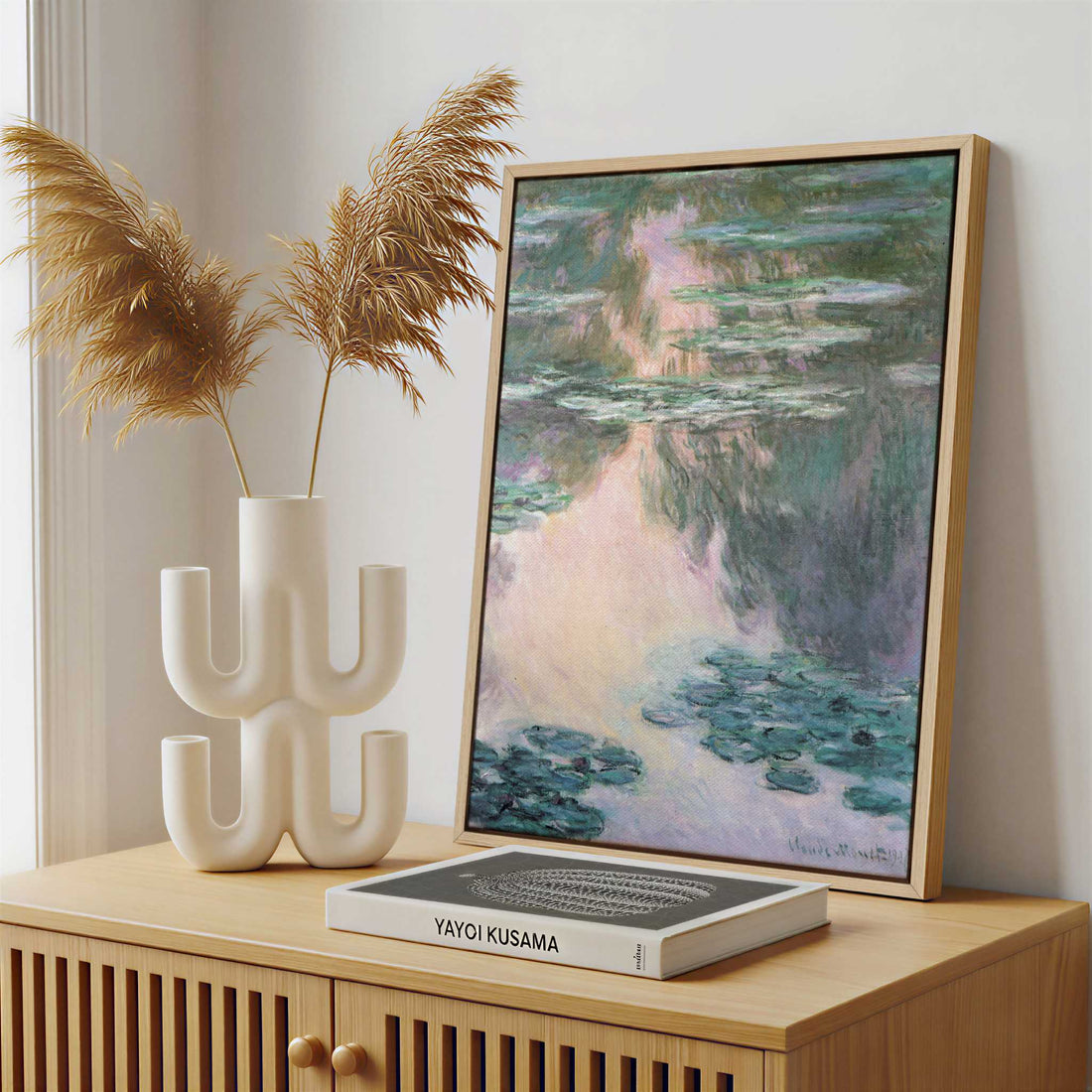Framed Canvas - Framed canvas in a stylish interior setting