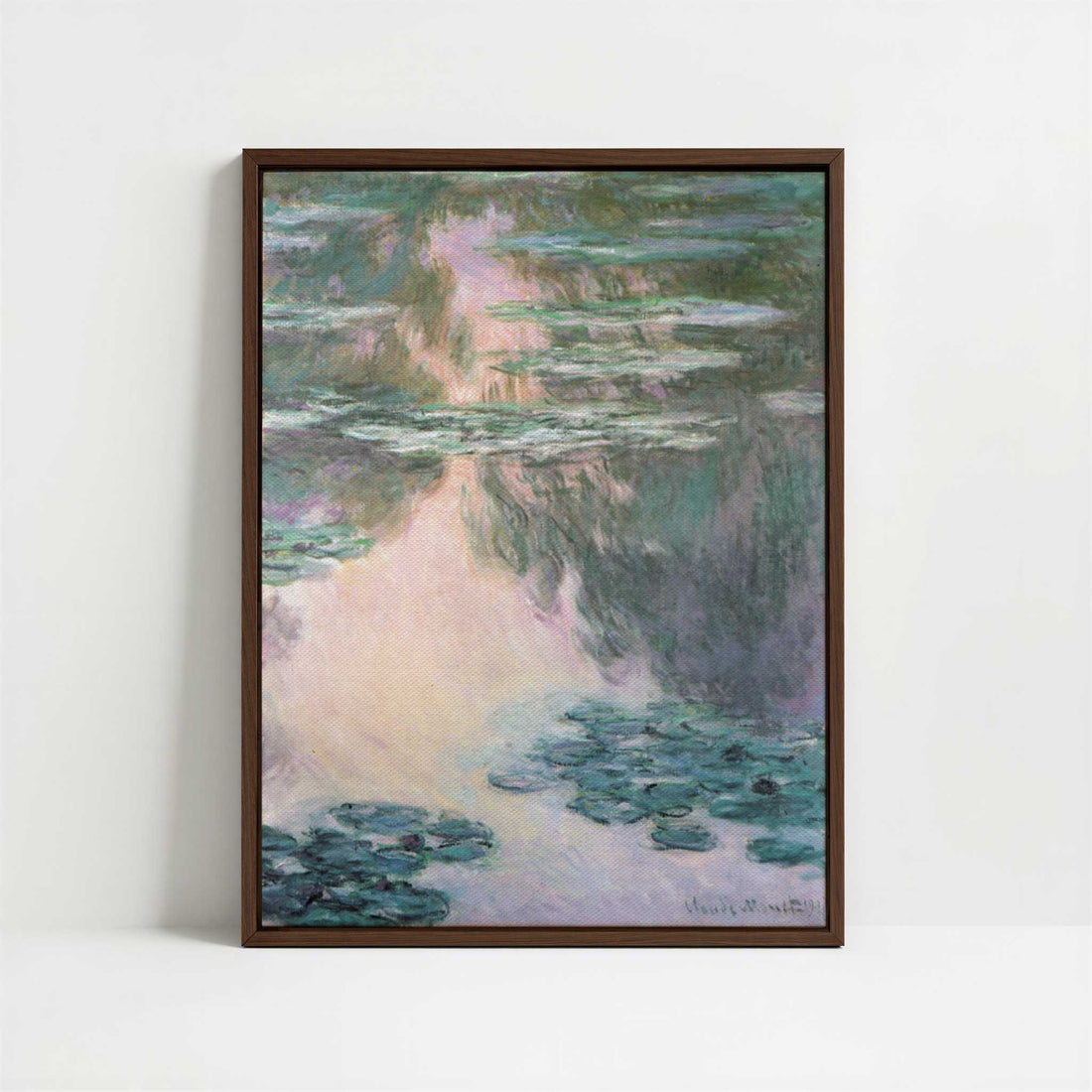 Framed Canvas - Framed canvas in dark wood color frame