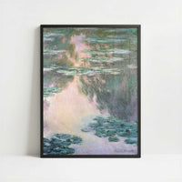 Water-lily Pond (1907) by Claude Monet – Art Print - Art print in black frame