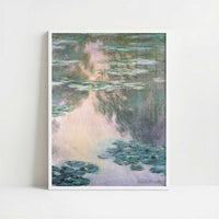 Water-lily Pond (1907) by Claude Monet – Art Print - Art print in white frame