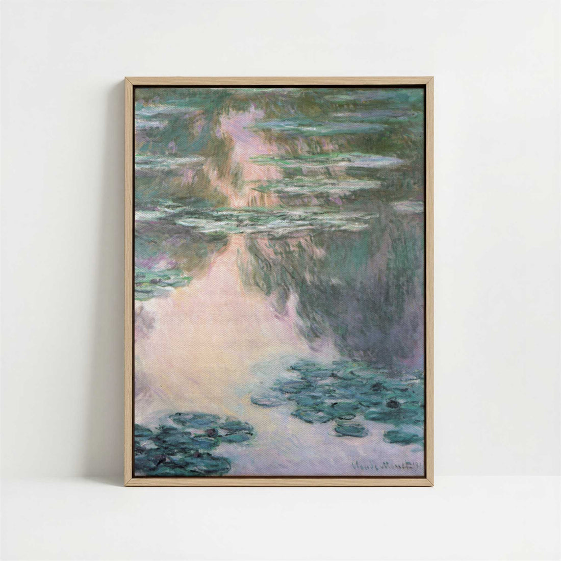 Framed Canvas - Framed canvas in oak color frame