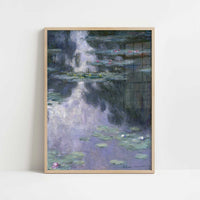 Water Lilies (1907) by Claude Monet – Art Print - Art print in oak frame