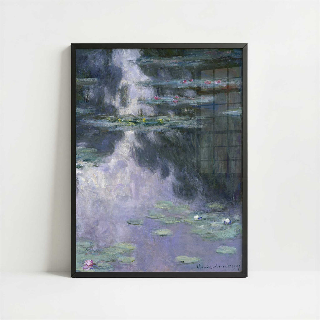 Water Lilies (1907) by Claude Monet – Art Print - Art print in black frame