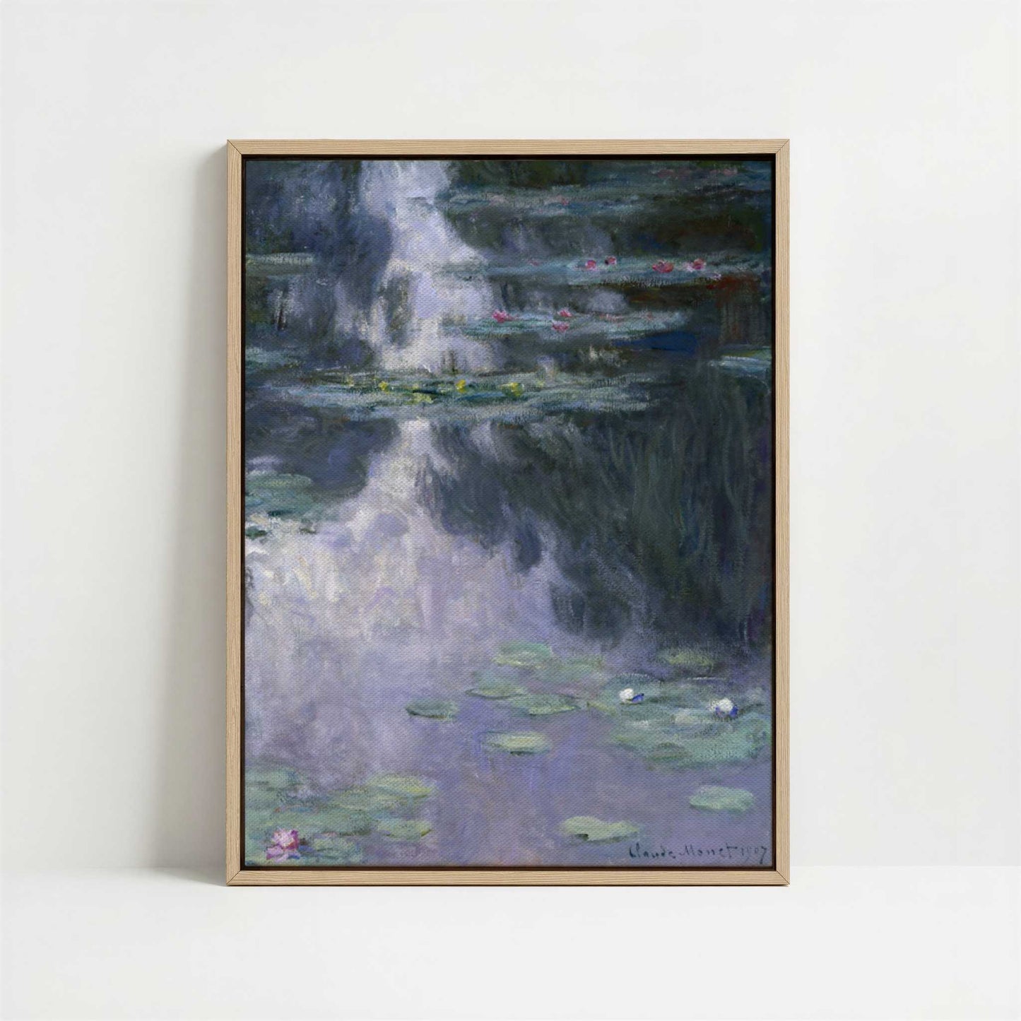 Framed Canvas - Framed canvas in oak color frame