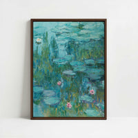 Framed Canvas - Framed canvas in dark wood color frame