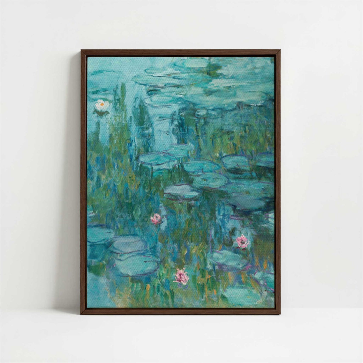 Framed Canvas - Framed canvas in dark wood color frame