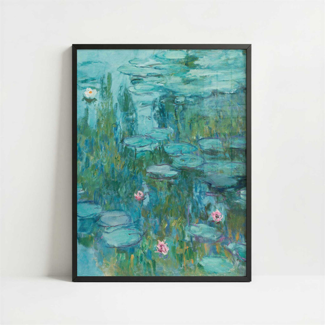 Water Lilies (c. 1915) by Claude Monet – Art Print - Art print in black frame