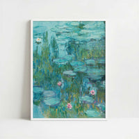 Water Lilies (c. 1915) by Claude Monet – Art Print - Art print in white frame