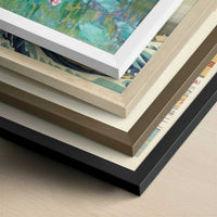 Water Lilies (c. 1915) by Claude Monet – Art Print - Close-up detail of the different frames