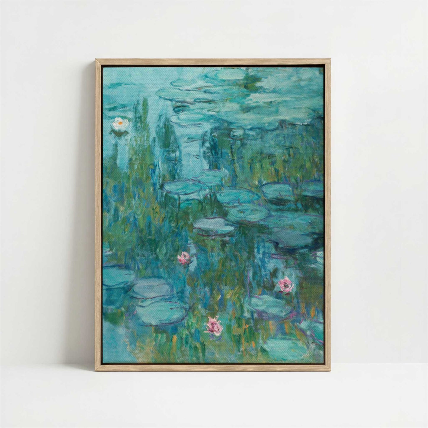 Framed Canvas - Framed canvas in oak color frame