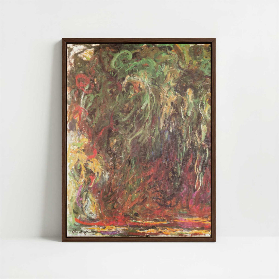 Framed Canvas - Framed canvas in dark wood color frame