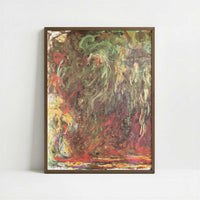 Weeping Willow (c.1920) by Claude Monet – Art Print - Art print in dark wood frame