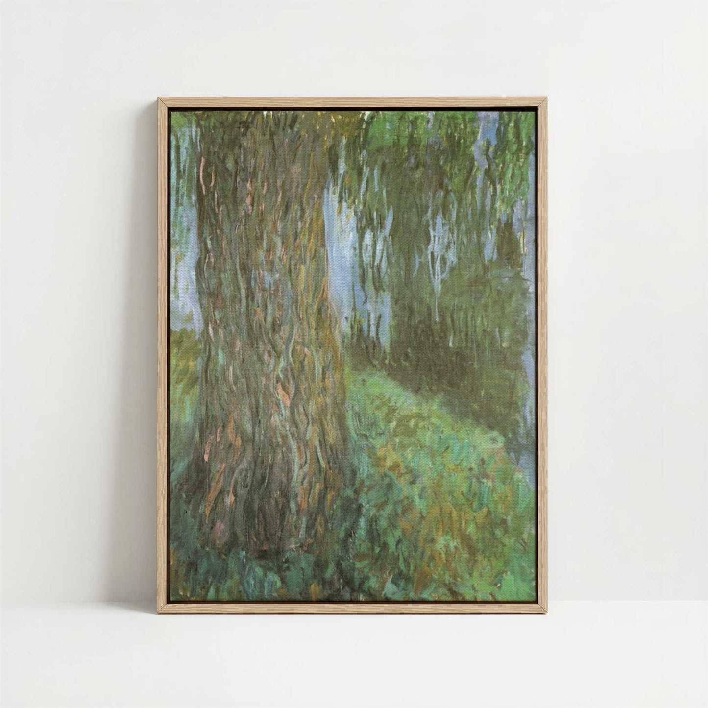 Framed Canvas - Framed canvas in oak color frame
