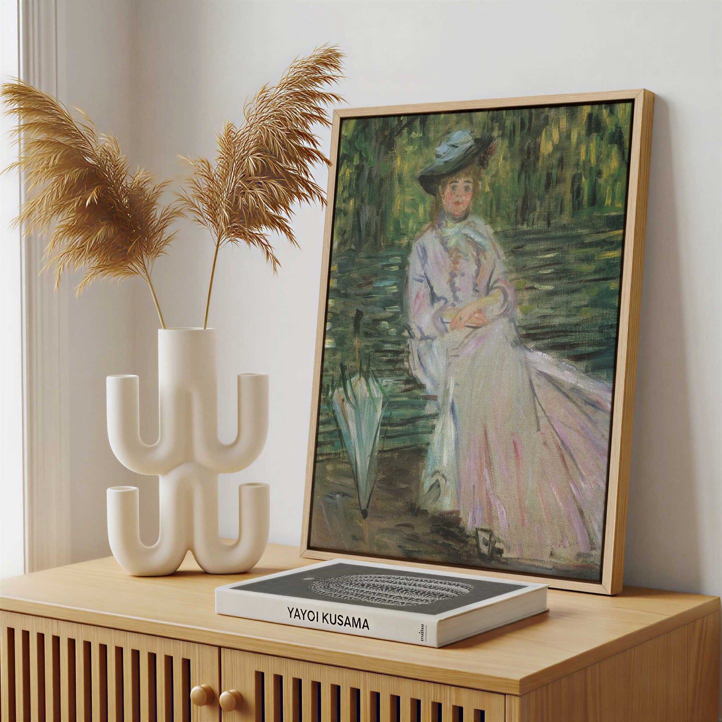 Framed Canvas - Framed canvas in a stylish interior setting