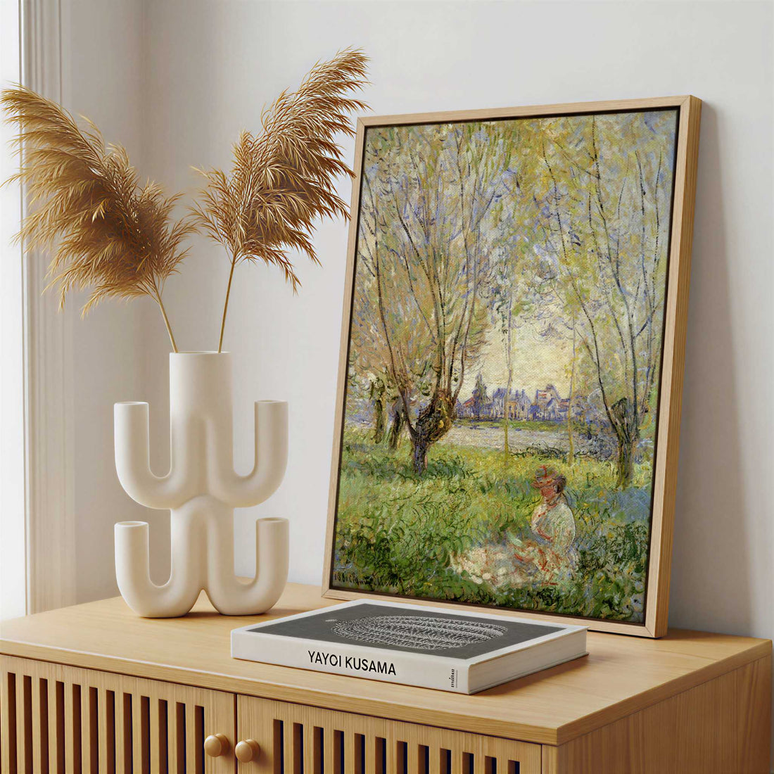 Framed Canvas - Framed canvas in a stylish interior setting