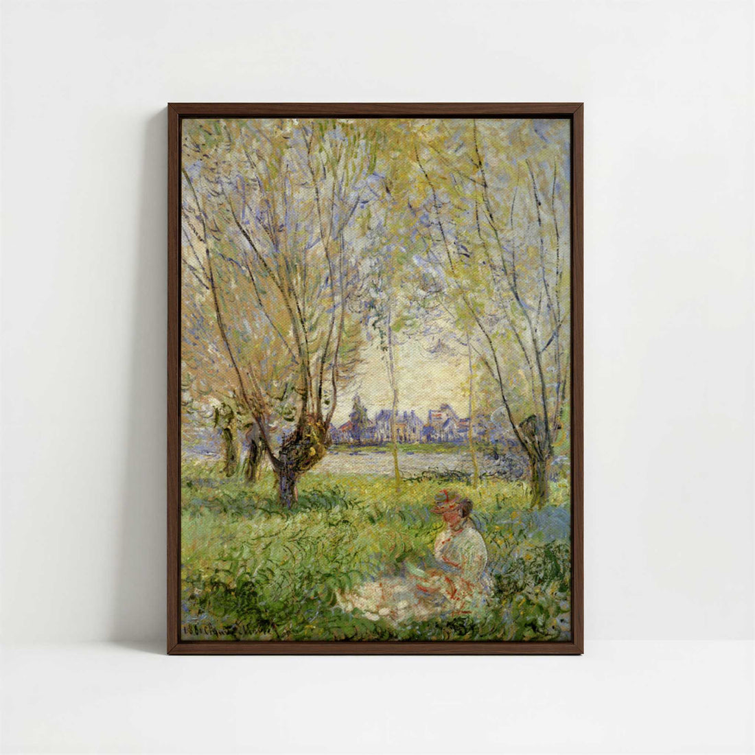 Framed Canvas - Framed canvas in dark wood color frame