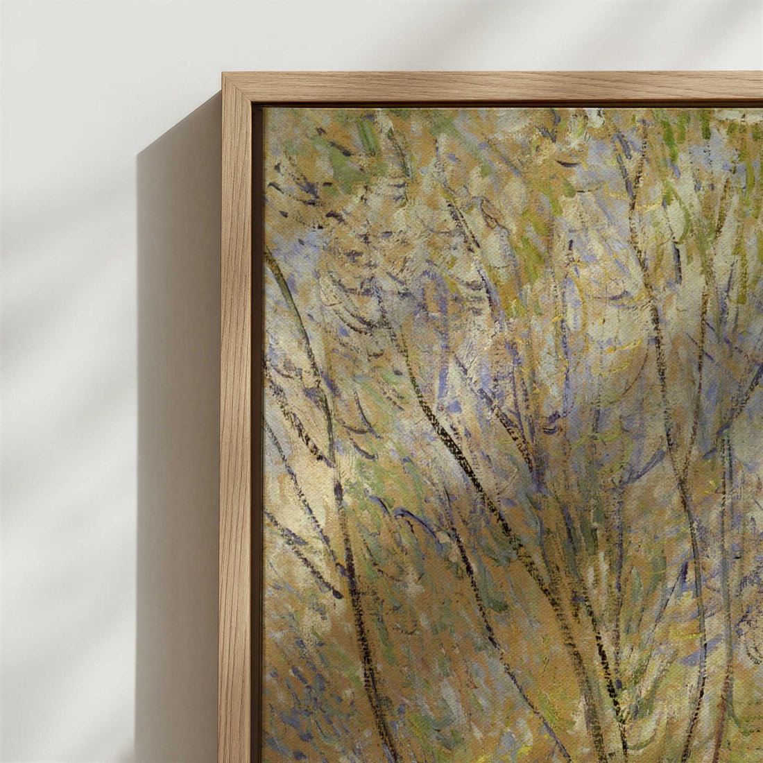Framed Canvas - Close-up detail and texture of the framed canvas