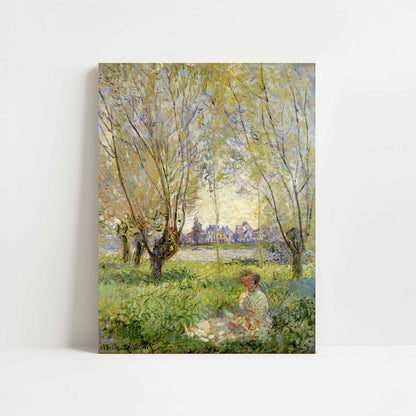 Woman Seated Under Willows (1880) by Claude Monet – Art Print - Unframed art print