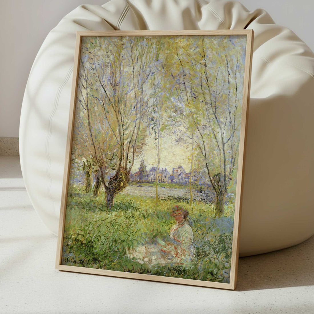 Woman Seated Under Willows (1880) by Claude Monet – Art Print - Interior inspiration
