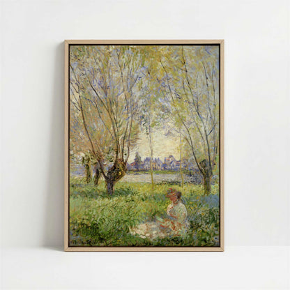 Framed Canvas - Framed canvas in oak color frame