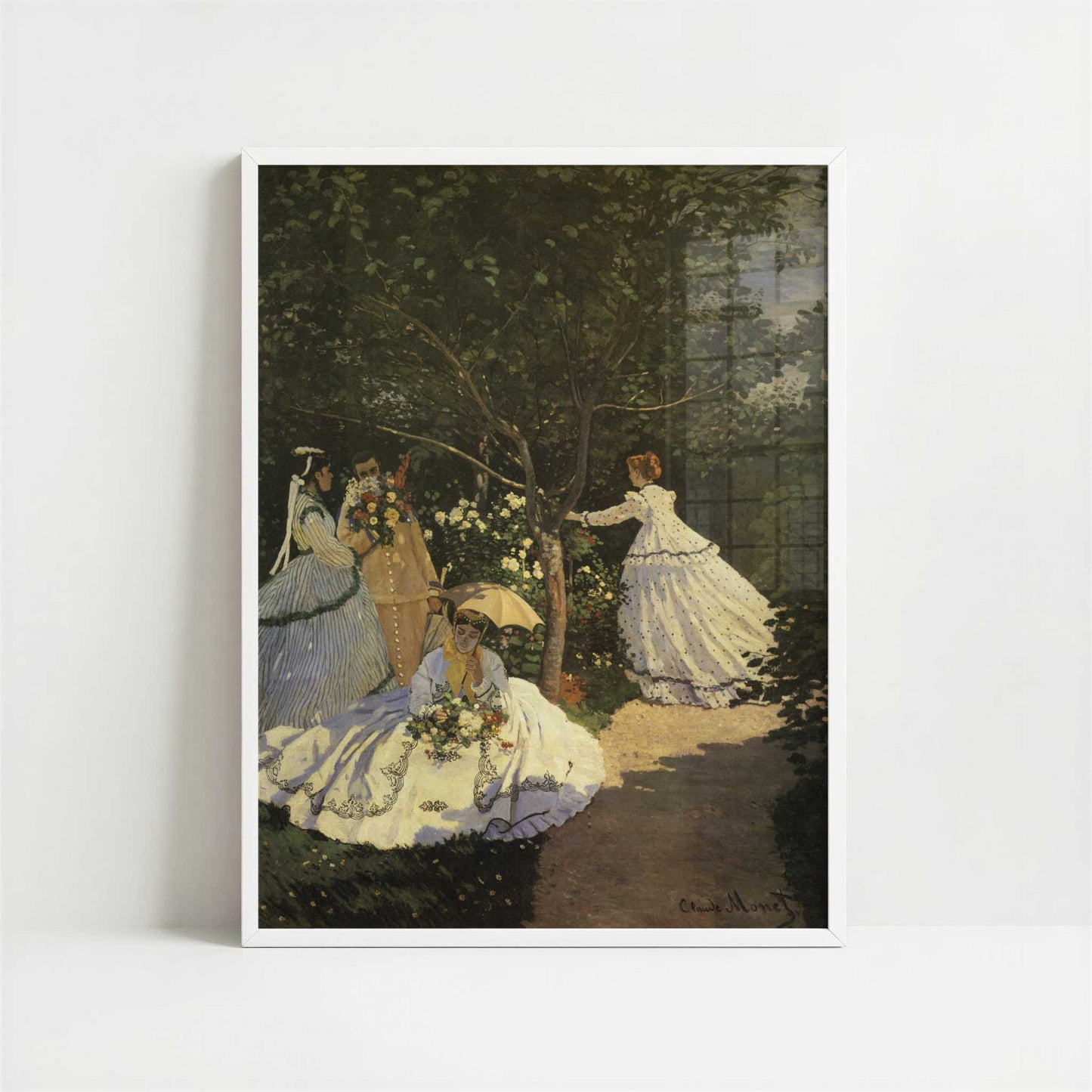 Women in the Garden (1866) by Claude Monet – Art Print - Art print in white frame