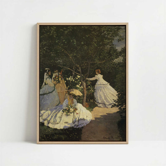 Framed Canvas - Framed canvas in oak color frame