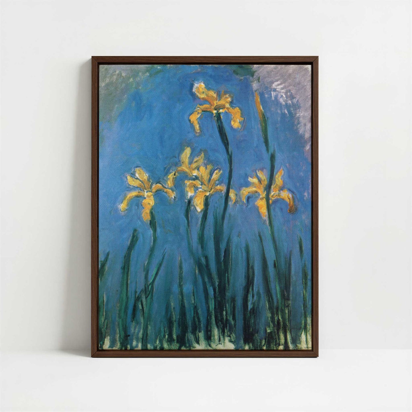 Framed Canvas - Framed canvas in dark wood color frame