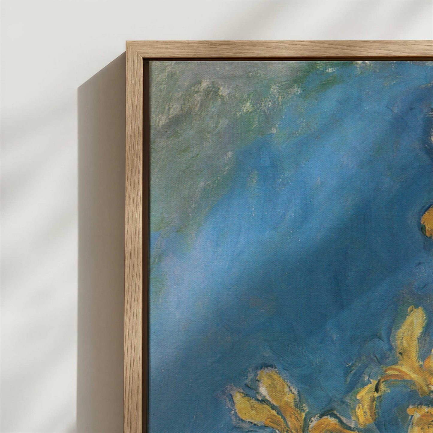 Framed Canvas - Close-up detail and texture of the framed canvas