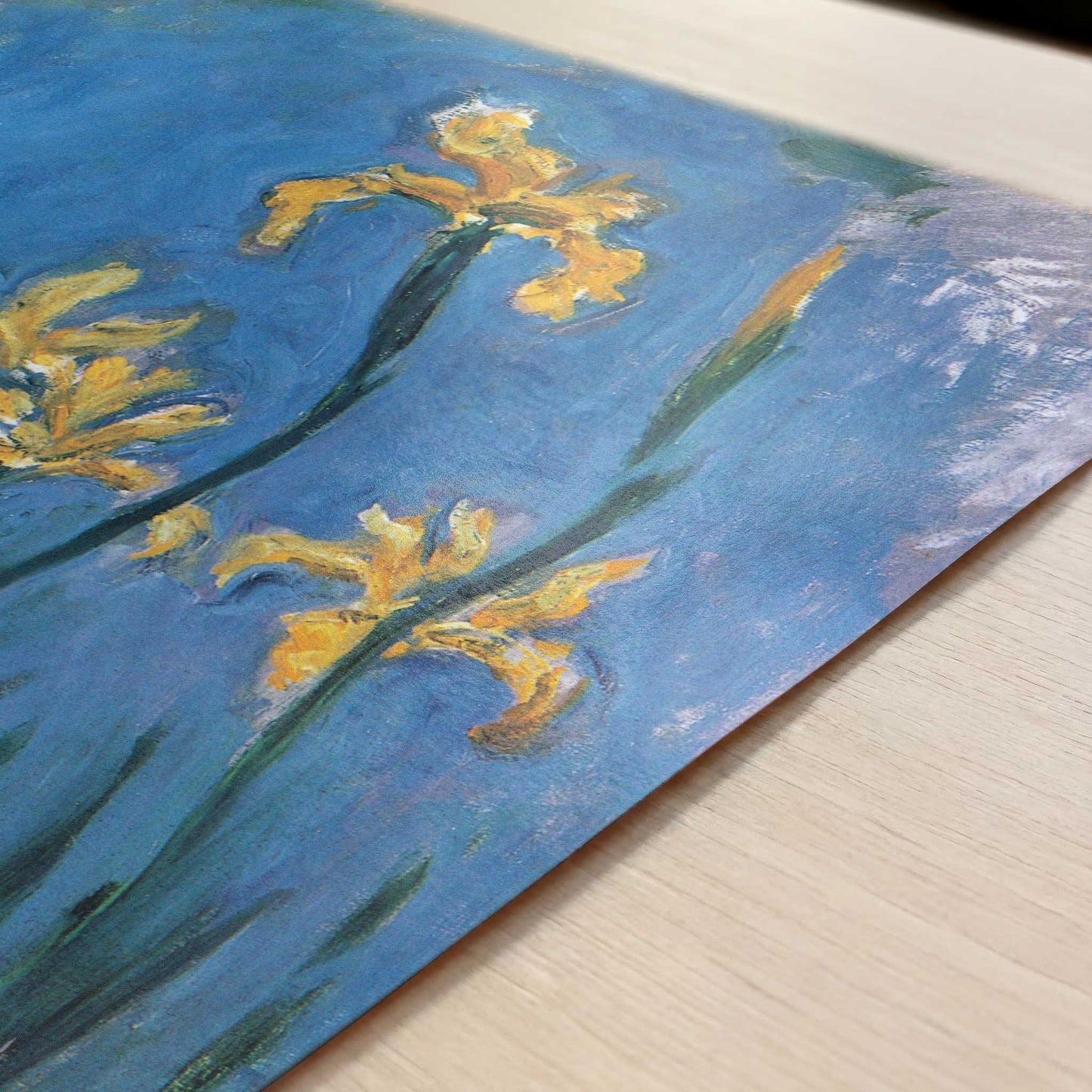 Yellow Irises (1924–25) by Claude Monet – Art Print - Close-up detail of the art print