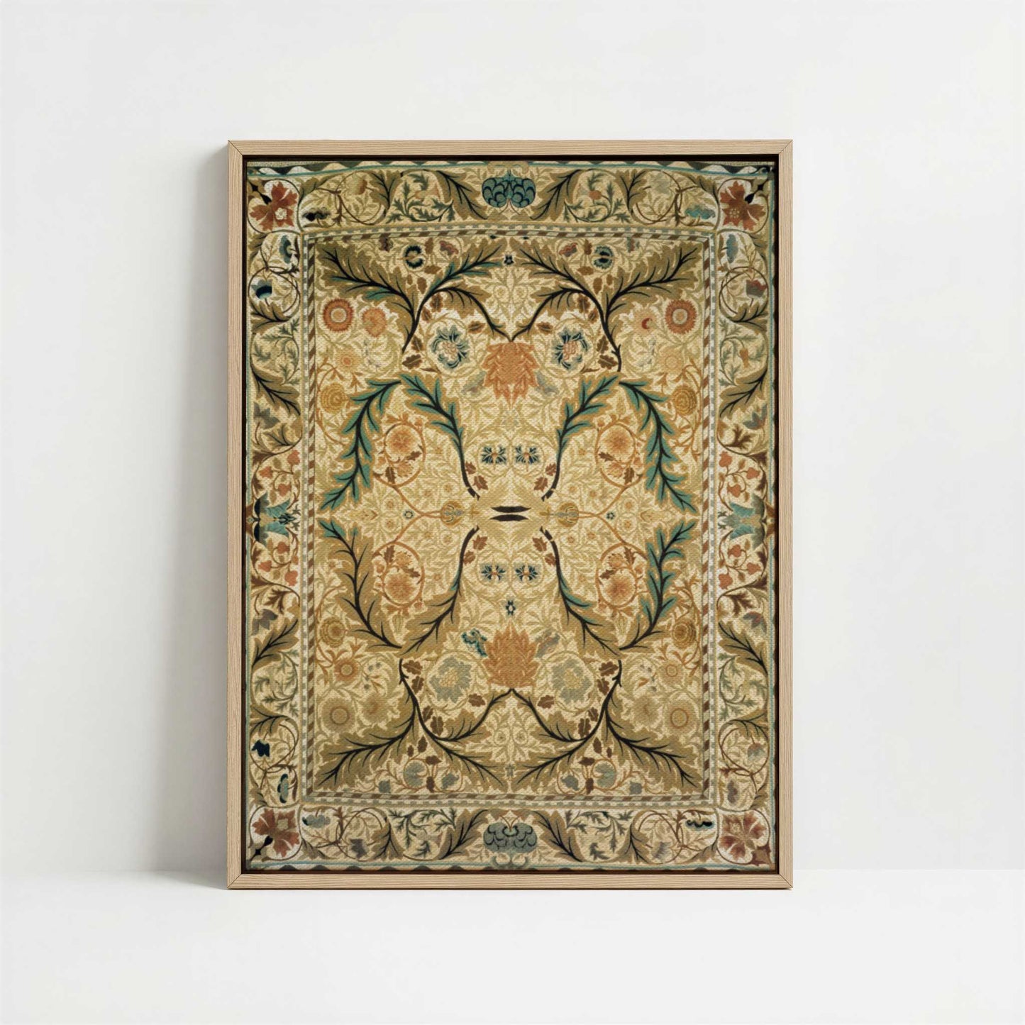 Framed Canvas - Framed canvas in oak color frame