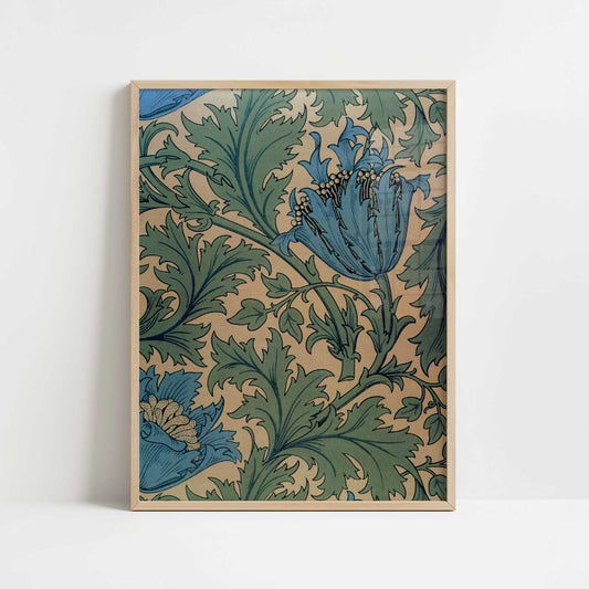Anemone (1876) by William Morris – Art Print - Art print in oak frame