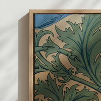 Framed Canvas - Close-up detail and texture of the framed canvas