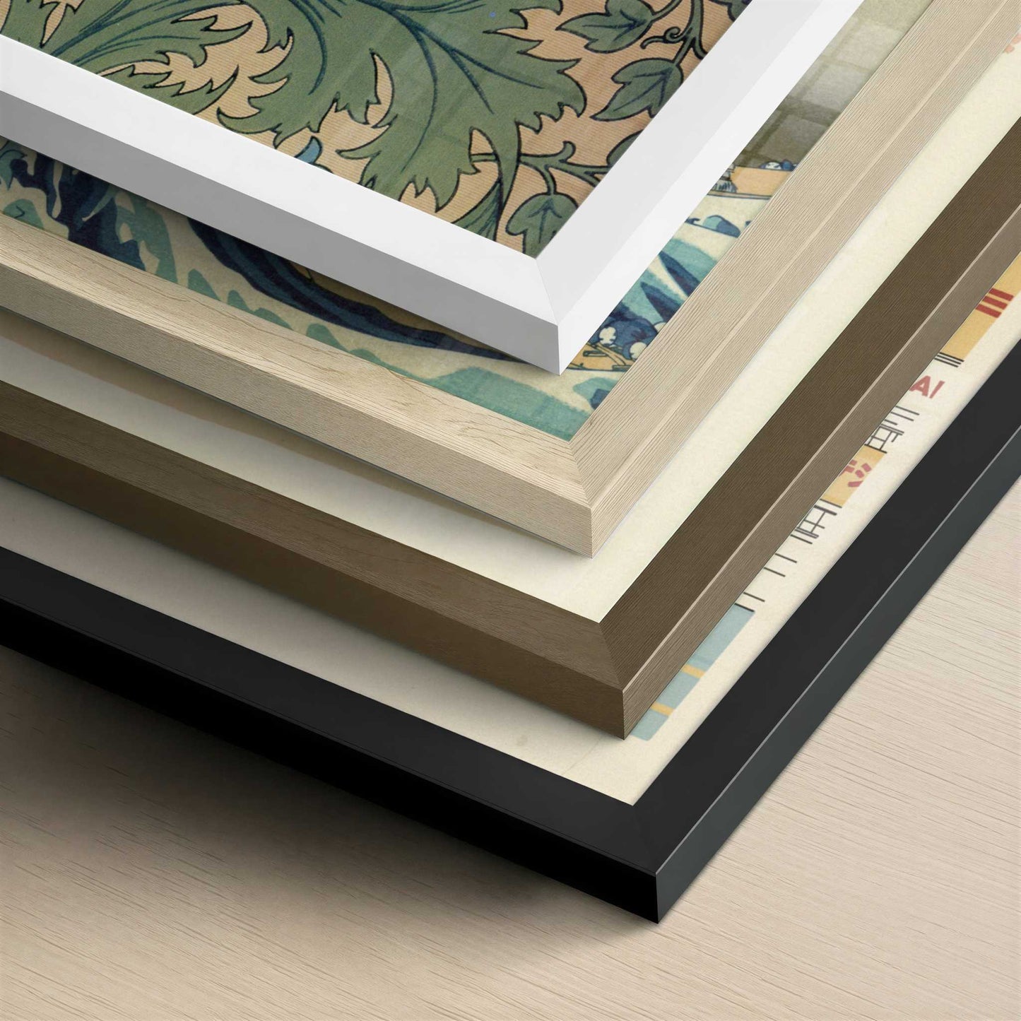 Anemone (1876) by William Morris – Art Print - Close-up detail of the different frames