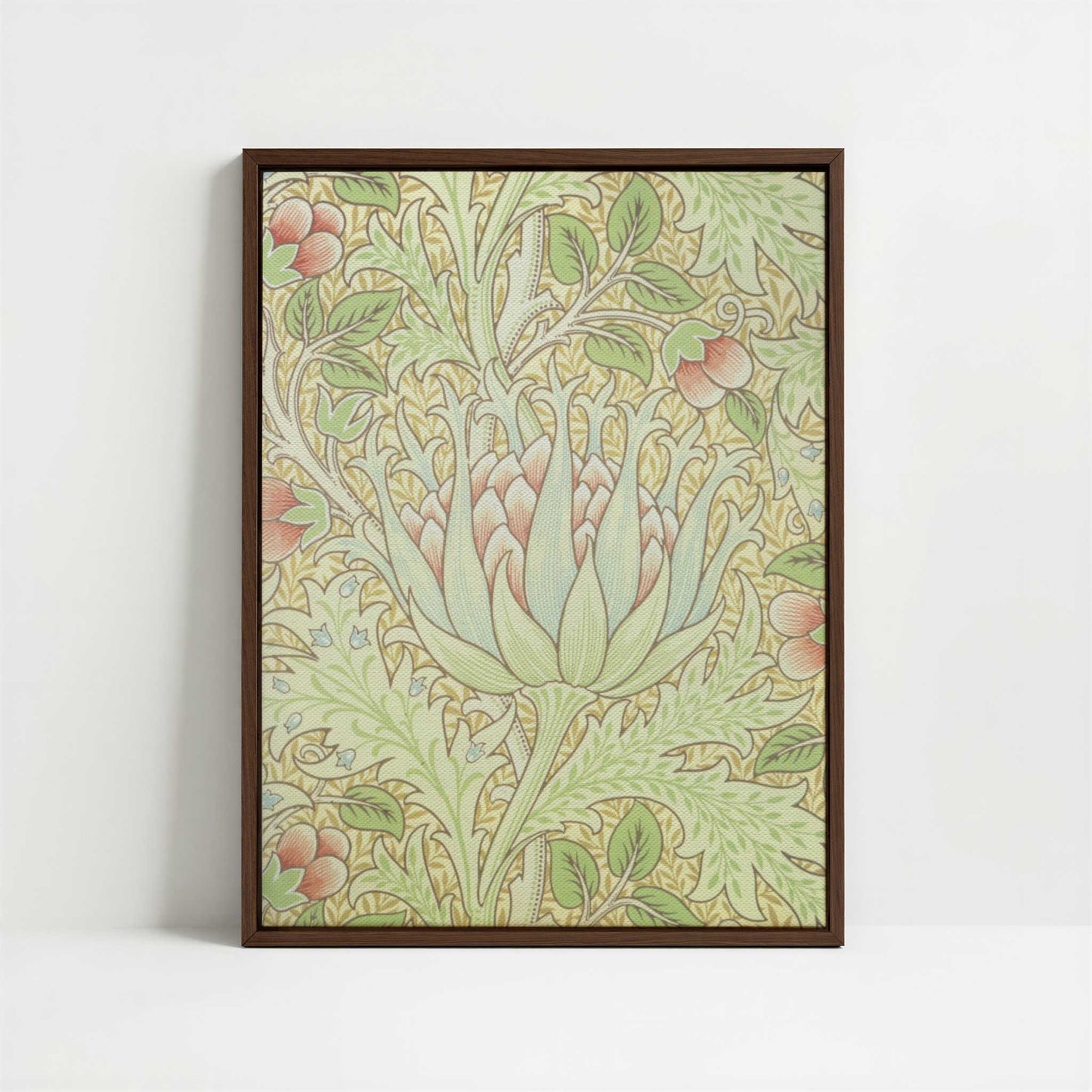 Framed Canvas - Framed canvas in dark wood color frame