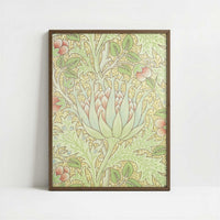 Artichoke Wallpaper (1899) by William Morris – Art Print - Art print in dark wood frame