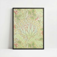 Artichoke Wallpaper (1899) by William Morris – Art Print - Art print in black frame